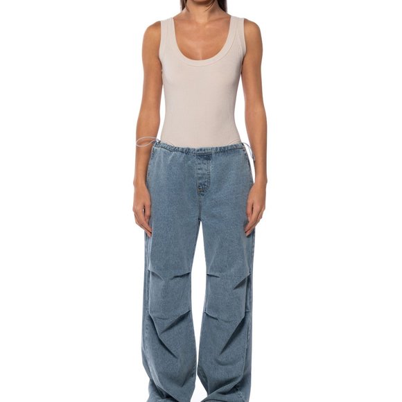 Cream Khaki Scoop Neck Rubbed Bodysuit - Picture 4 of 11